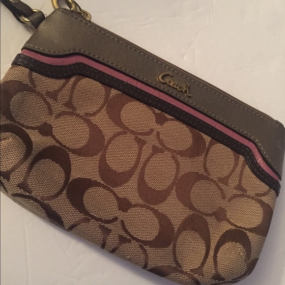Coach Handbags - NWOT Brown Coach Wristlet